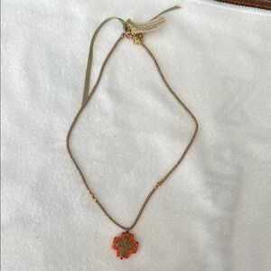 Minimalist Orange and Gold Necklace Collection